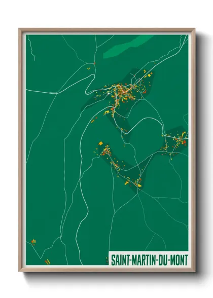Une affiche de carte sur Saint-Martin-du-Mont