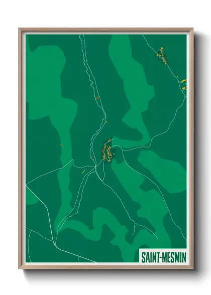 Une affiche de carte sur Saint-Mesmin