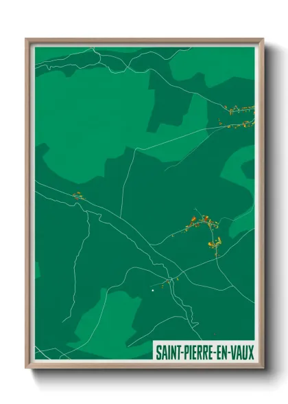 Une affiche de carte sur Saint-Pierre-en-Vaux