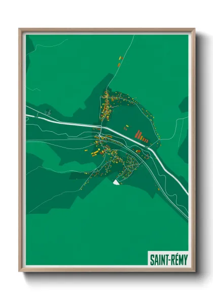 Une affiche de carte sur Saint-Rémy