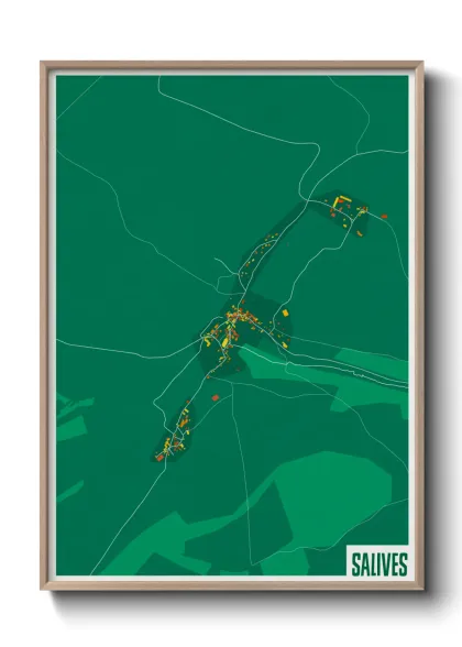 Une affiche de carte sur Salives