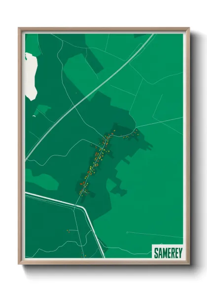Une affiche de carte sur Samerey