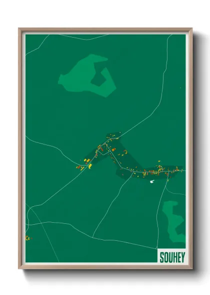 Une affiche de carte sur Souhey