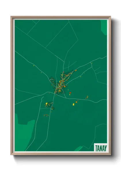 Une affiche de carte sur Tanay