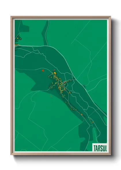 Une affiche de carte sur Tarsul