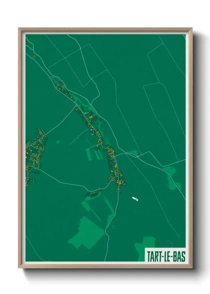 Une affiche de carte sur Tart-le-Bas