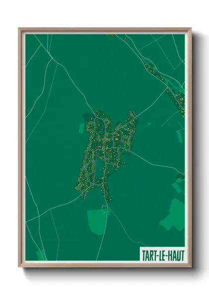 Une affiche de carte sur Tart-le-Haut