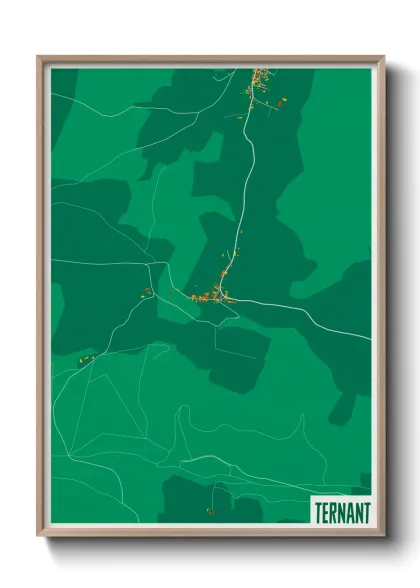 Une affiche de carte sur Ternant