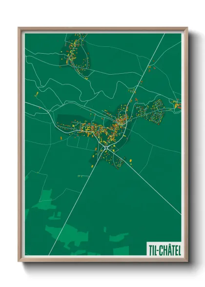 Une affiche de carte sur Til-Châtel