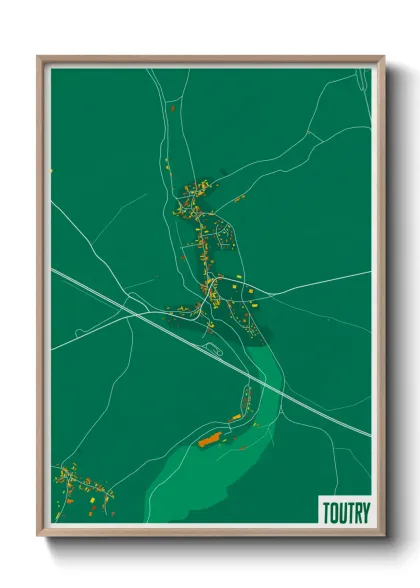 Une affiche de carte sur Toutry