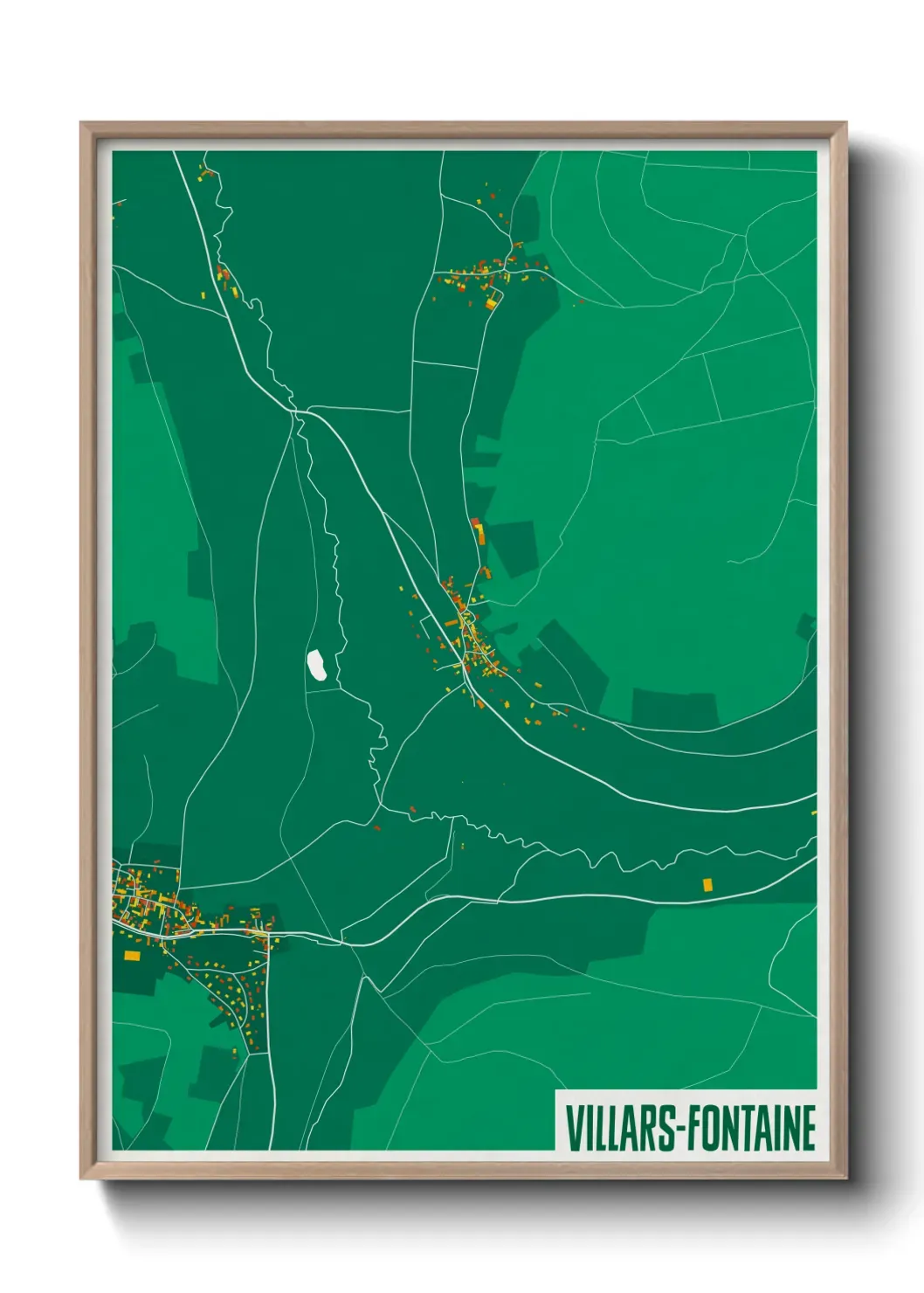 Un poster carte Villars-Fontaine