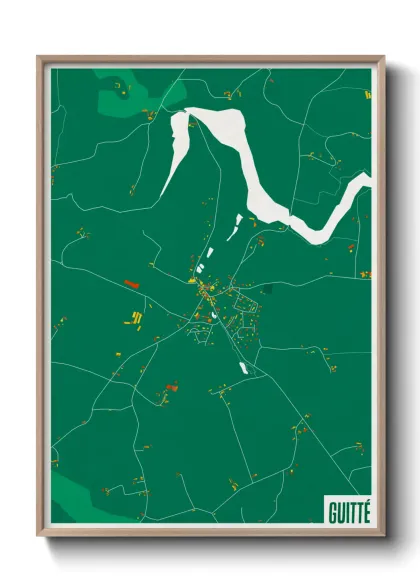 Une affiche de carte sur Guitté