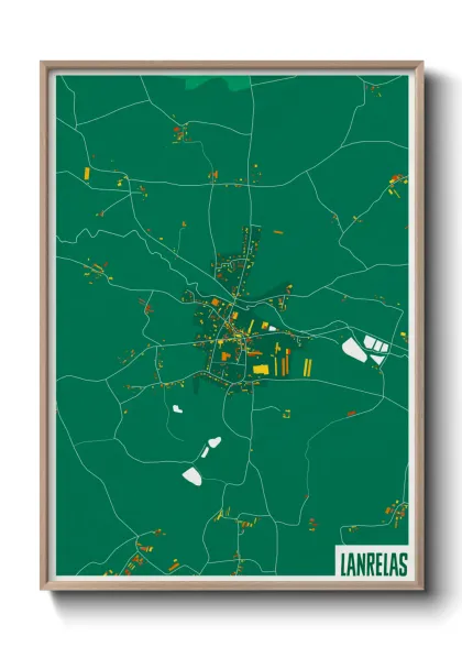 Une affiche de carte sur Lanrelas