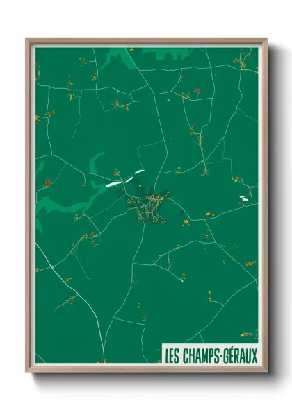 Une affiche de carte sur Les Champs-Géraux
