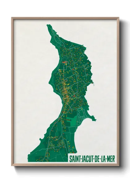 Une affiche de carte sur Saint-Jacut-de-la-Mer