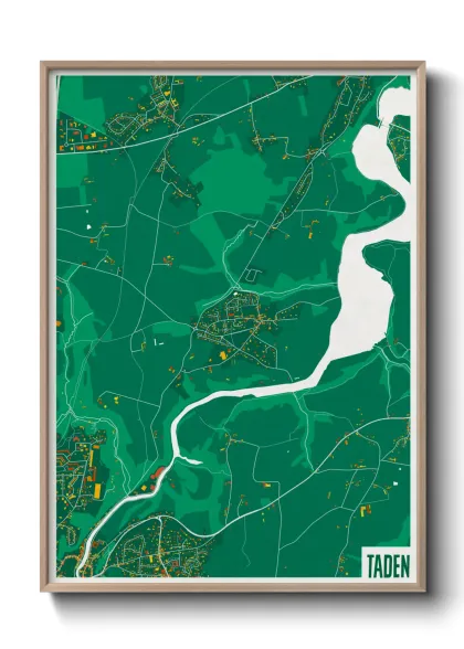 Une affiche de carte sur Taden