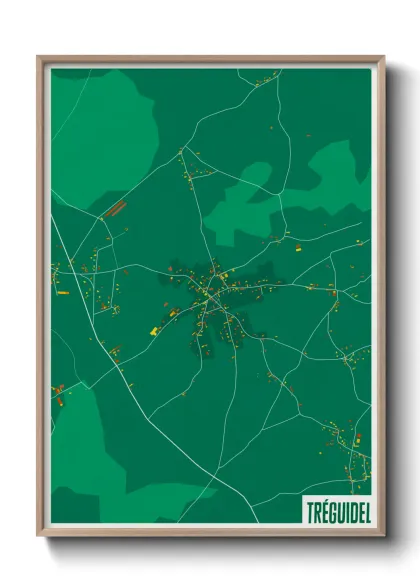 Une affiche de carte sur Tréguidel