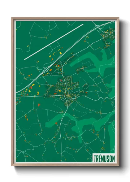 Une affiche de carte sur Trémuson