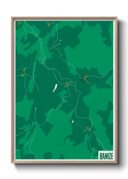 Une affiche de carte sur Banize