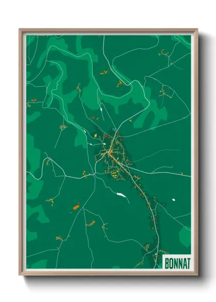 Une affiche de carte sur Bonnat