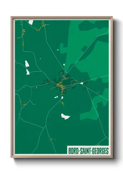 Une affiche de carte sur Bord-Saint-Georges