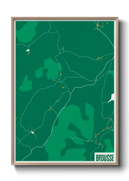 Une affiche de carte sur Brousse