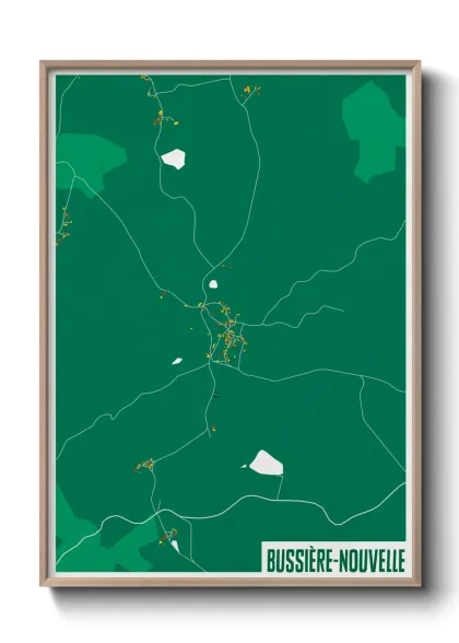 Une affiche de carte sur Bussière-Nouvelle