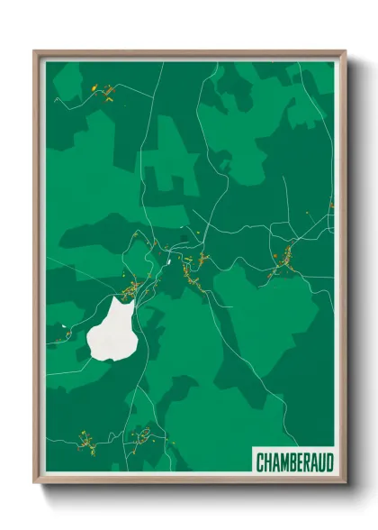 Une affiche de carte sur Chamberaud