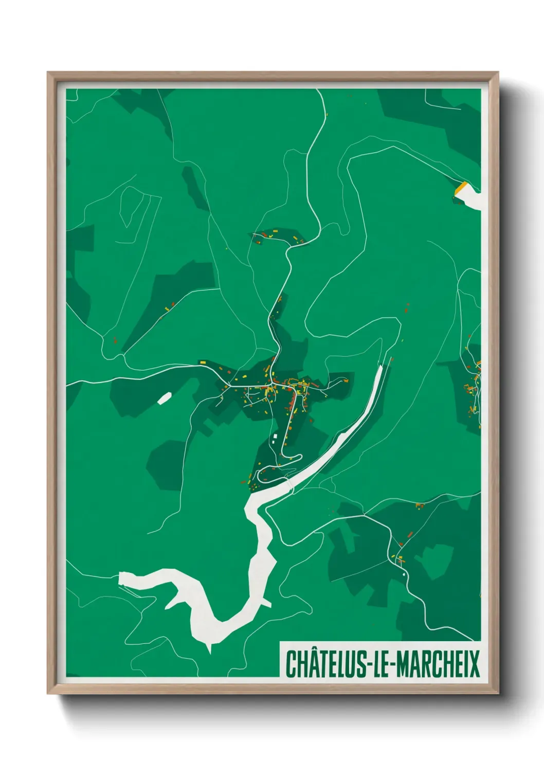 Un poster carteChâtelus-le-Marcheix