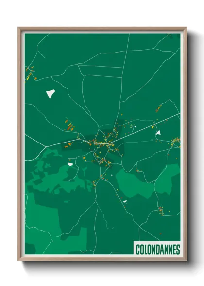 Une affiche de carte sur Colondannes