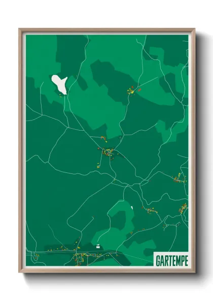 Une affiche de carte sur Gartempe