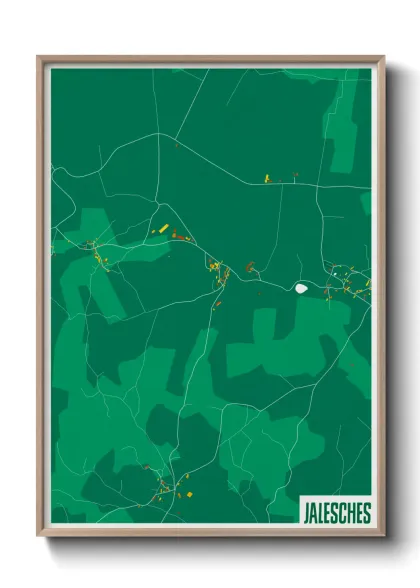 Une affiche de carte sur Jalesches