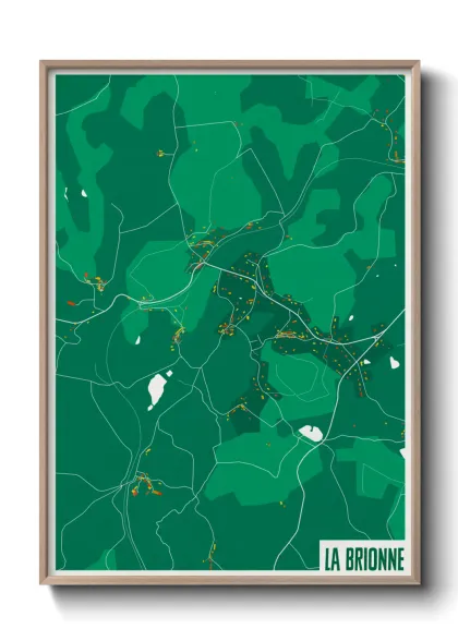 Une affiche de carte sur La Brionne