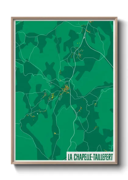 Une affiche de carte sur La Chapelle-Taillefert