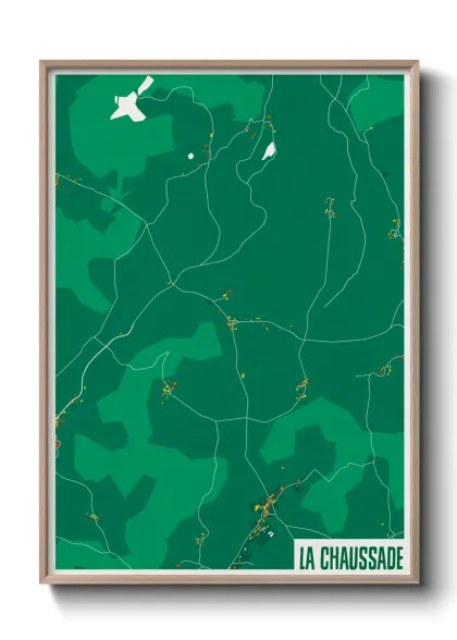 Une affiche de carte sur La Chaussade