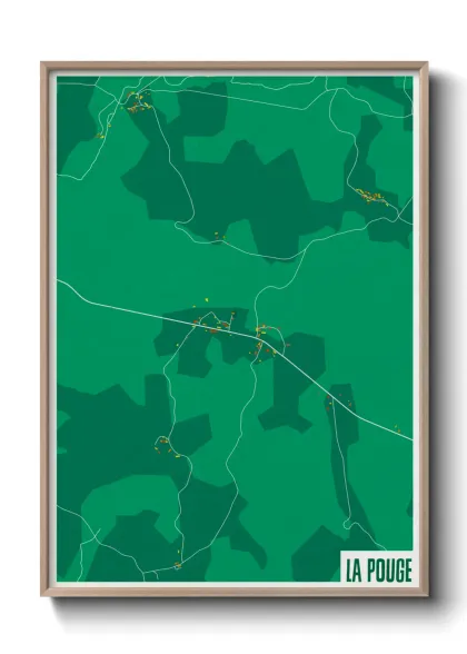 Une affiche de carte sur La Pouge