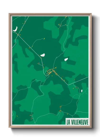 Une affiche de carte sur La Villeneuve