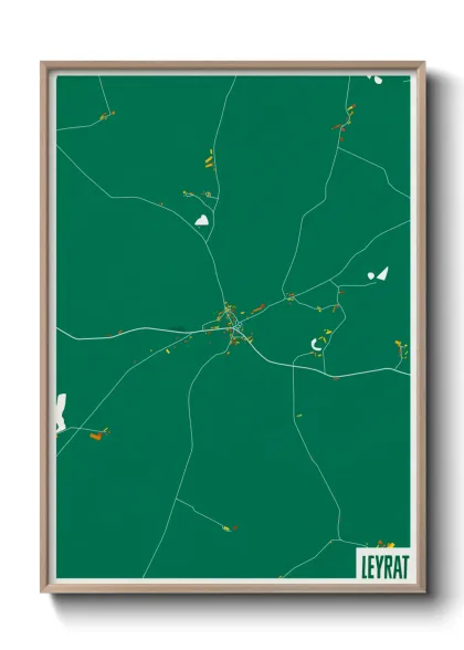 Une affiche de carte sur Leyrat