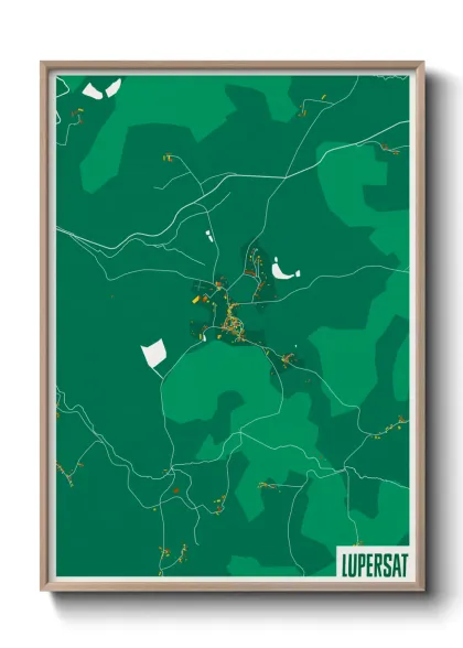 Une affiche de carte sur Lupersat