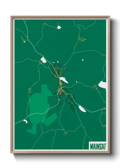 Une affiche de carte sur Mainsat