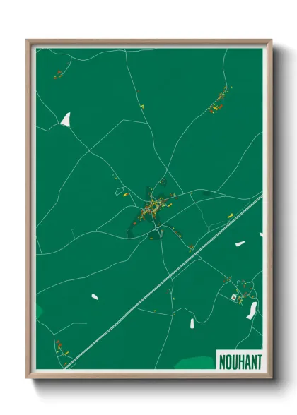 Une affiche de carte sur Nouhant