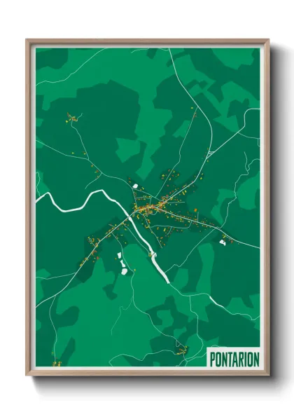 Une affiche de carte sur Pontarion