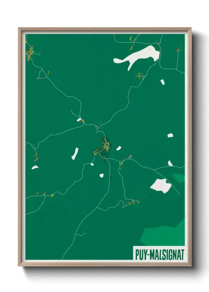 Une affiche de carte sur Puy-Malsignat