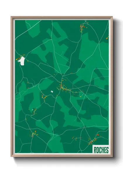 Une affiche de carte sur Roches