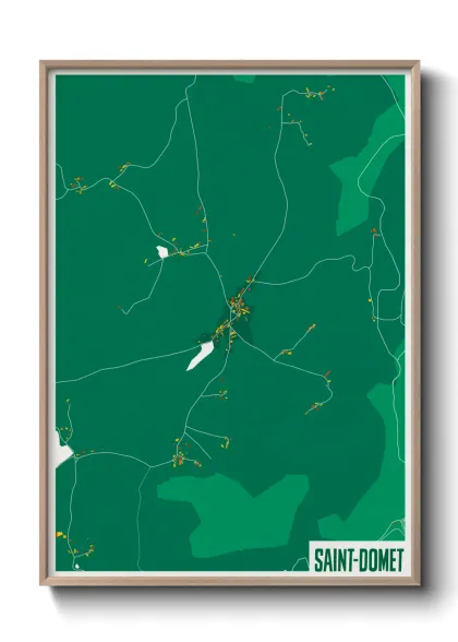 Une affiche de carte sur Saint-Domet