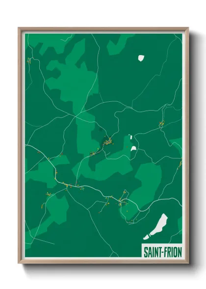 Une affiche de carte sur Saint-Frion