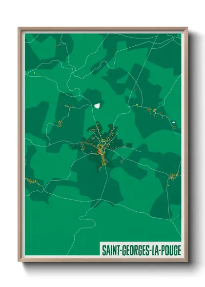 Une affiche de carte sur Saint-Georges-la-Pouge
