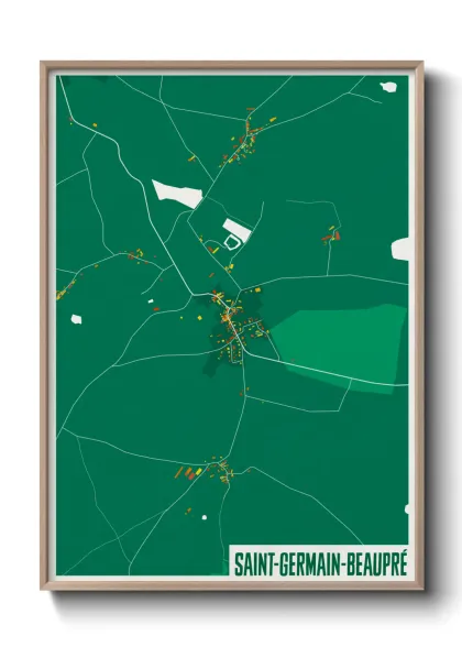 Une affiche de carte sur Saint-Germain-Beaupré