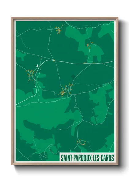 Une affiche de carte sur Saint-Pardoux-les-Cards