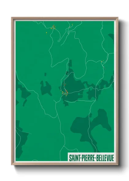 Une affiche de carte sur Saint-Pierre-Bellevue